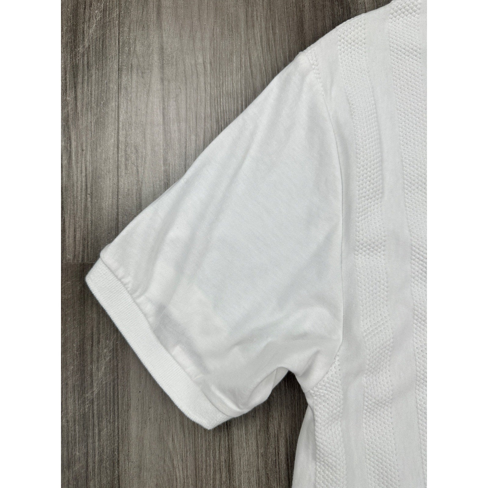 Scotch & Soda Popcorn Pique Zip Polo in Star White — Size Small