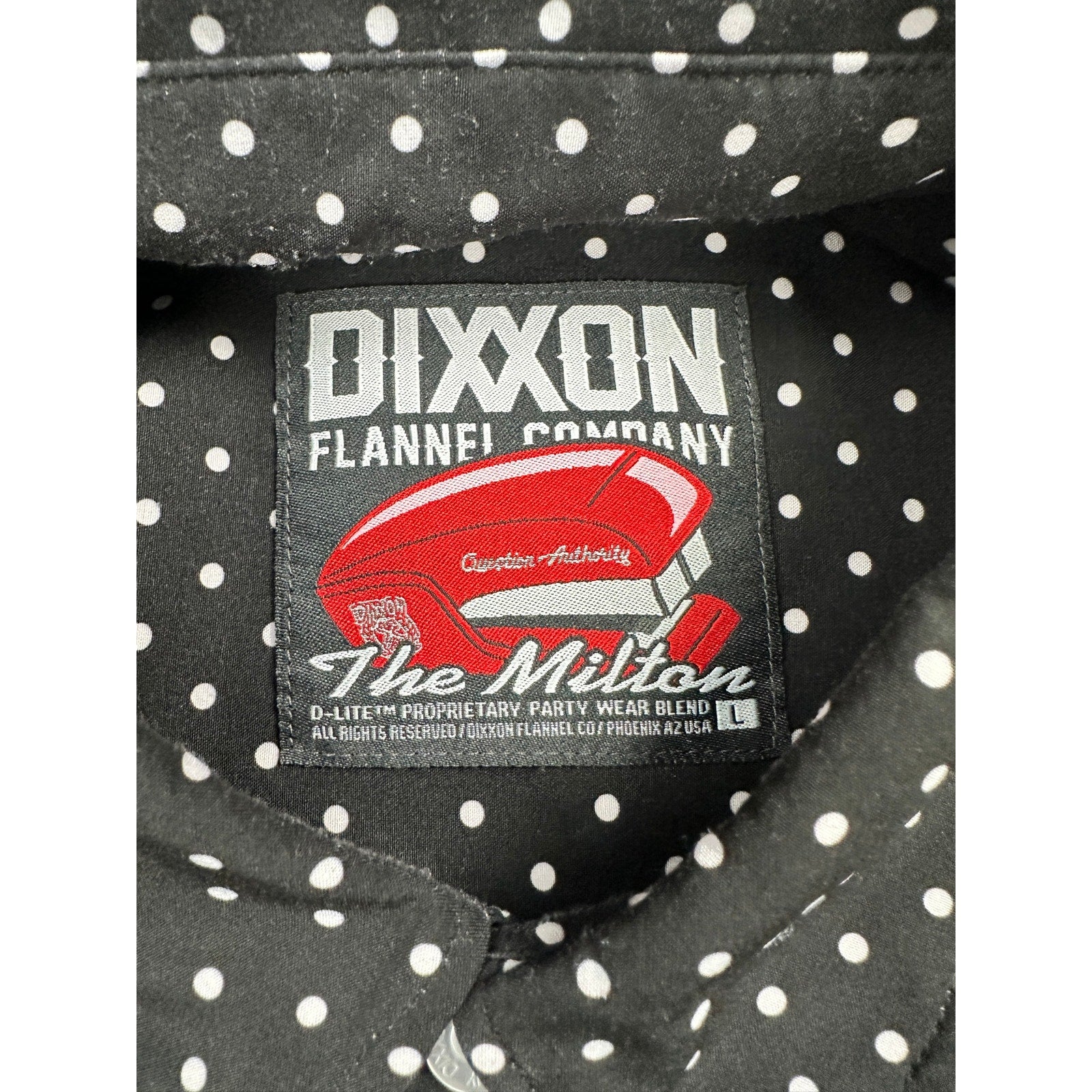 Dixxon Flannel Company The Milton Short Sleeve Shirt in Black, White — Size Large // Preowned