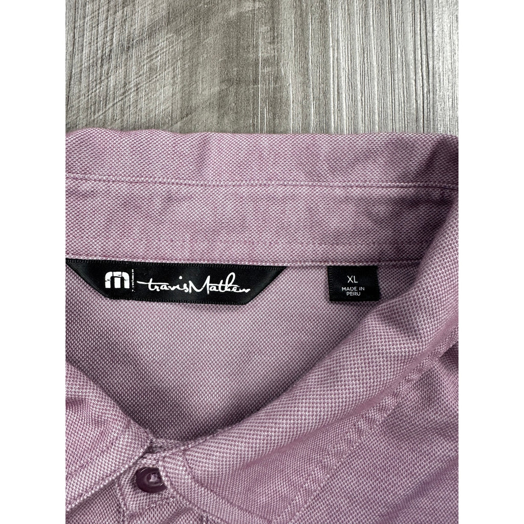 Travis Mathew We Have Fun Golf Polo in Light Purple, Black and Gray — Size XL // Preowned