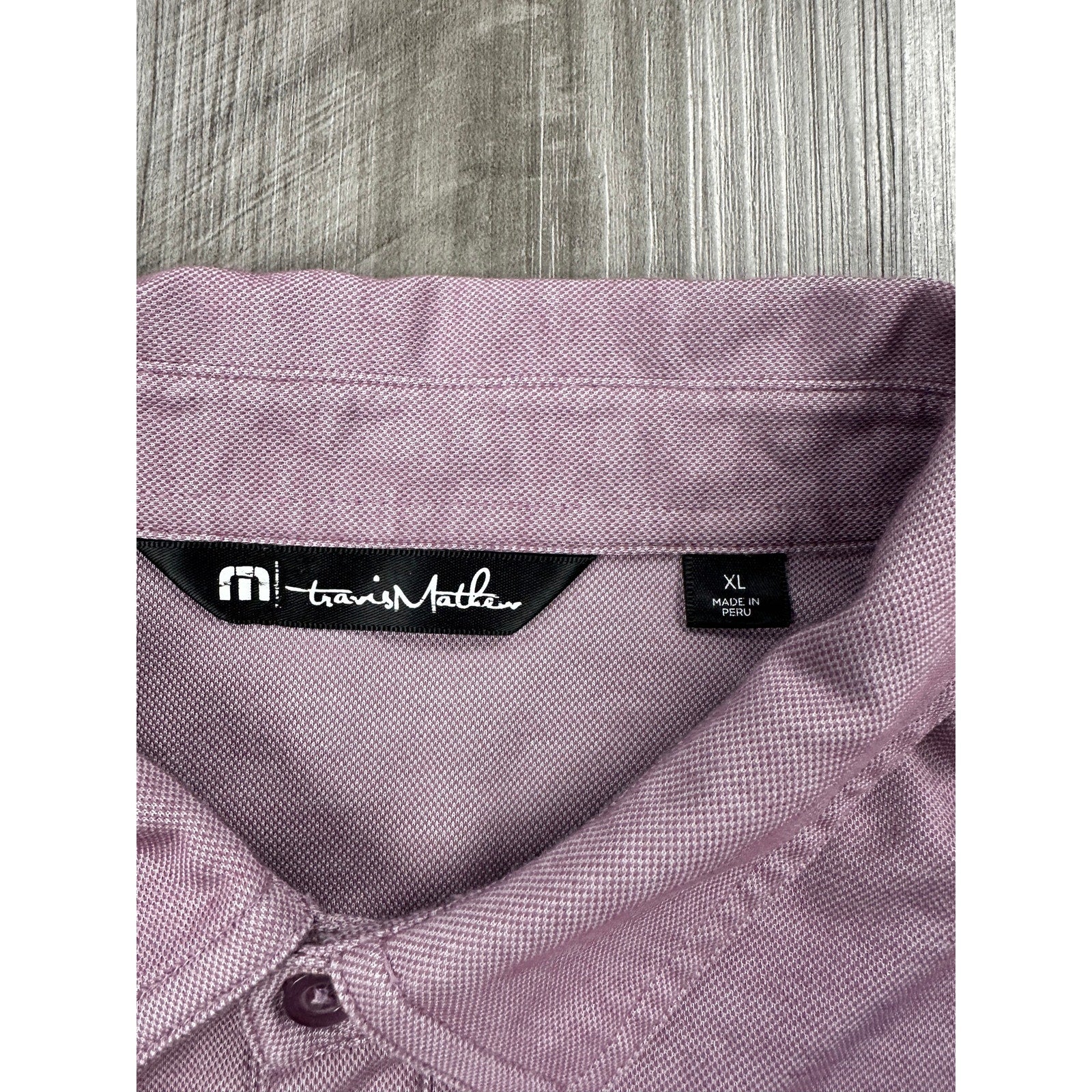 Travis Mathew We Have Fun Golf Polo in Light Purple, Black and Gray — Size XL // Preowned