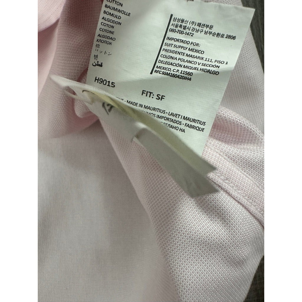 Suitsupply Traveller Slim Fit Long Sleeve Button Down in Pink — Size Medium // Preowned