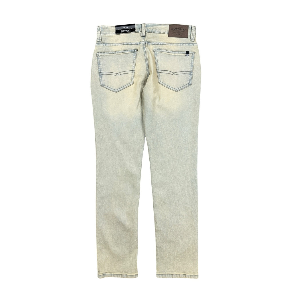 Buffalo David Bitton Ash Slim Stretch Jean in Dirty Blasted Wash — Size 30x30