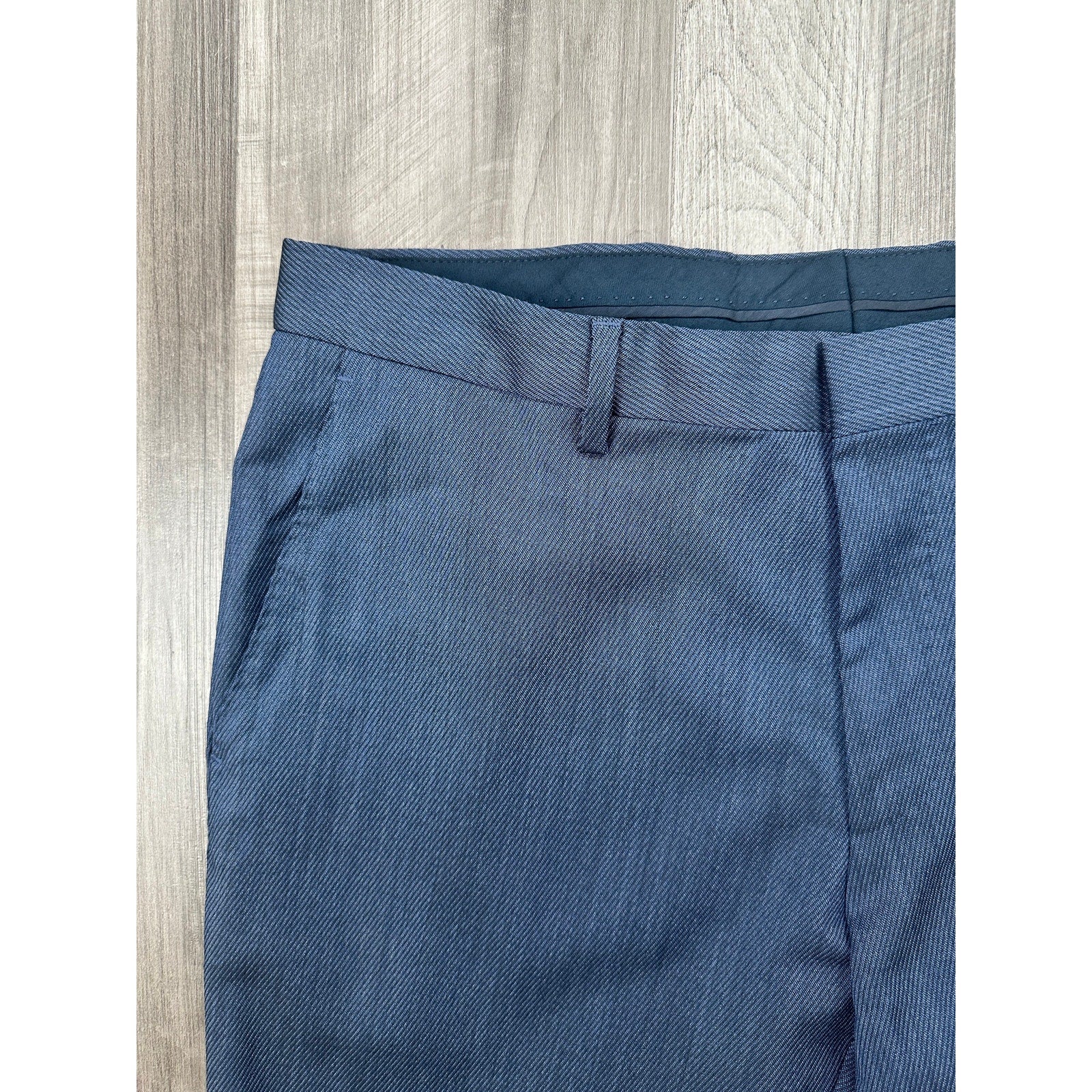 BOSS Hugo Boss Genius5 Slim Fit Wool Dress Pants in Open Blue, Navy — Size 34R