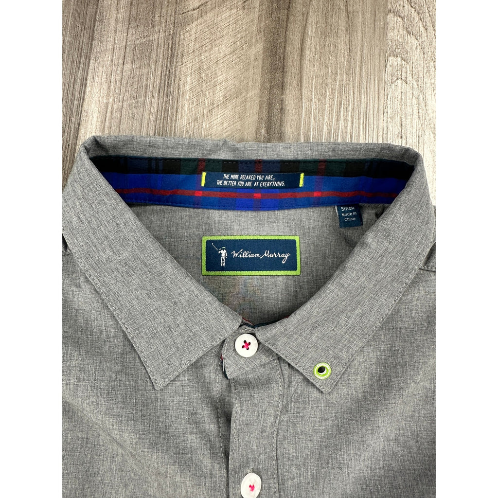 William Murray Performance Golf Long Sleeve Button Down in Gray — Size Small // Preowned