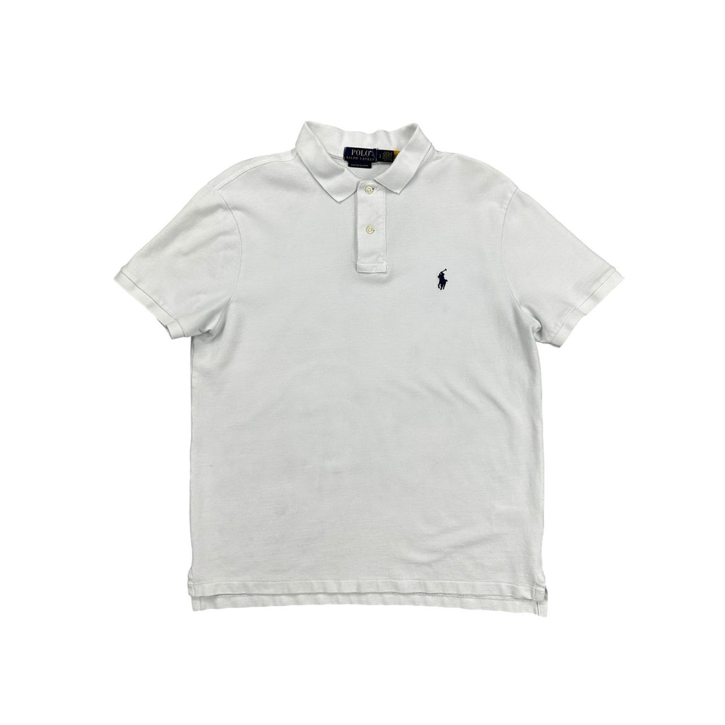 Polo Ralph Lauren Custom Slim Fit Mesh Knit Polo in White — Size Large // Preowned