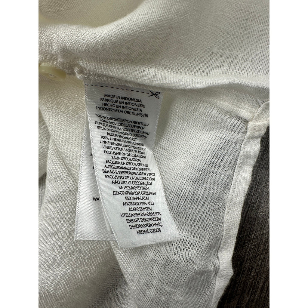 Polo Ralph Lauren Linen Classic Fit Long Sleeve Button Down in White Ivory — Size 3XB