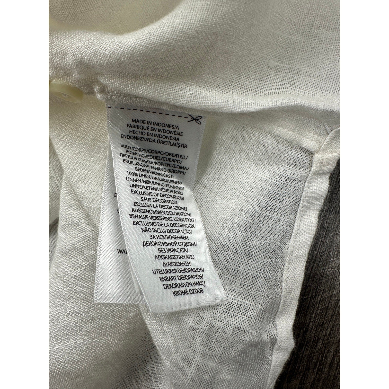 Polo Ralph Lauren Linen Classic Fit Long Sleeve Button Down in White Ivory — Size 3XB
