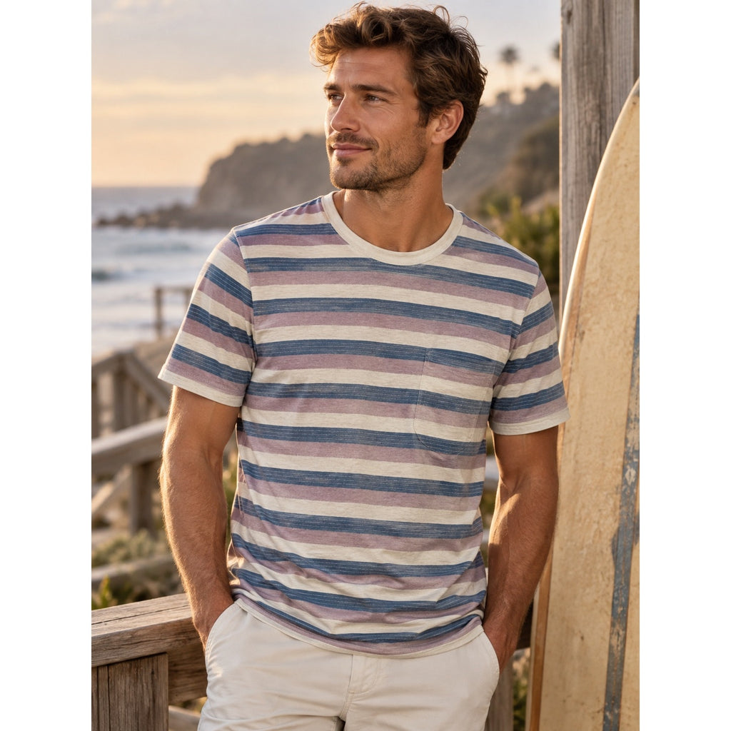 Faherty Short Sleeve Hemp Blend Tee — Size Medium // Preowned