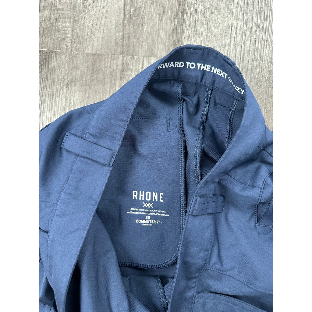 Rhone Commuter 7-Inch Performance Chino Shorts in Navy — Size 35 // Preowned