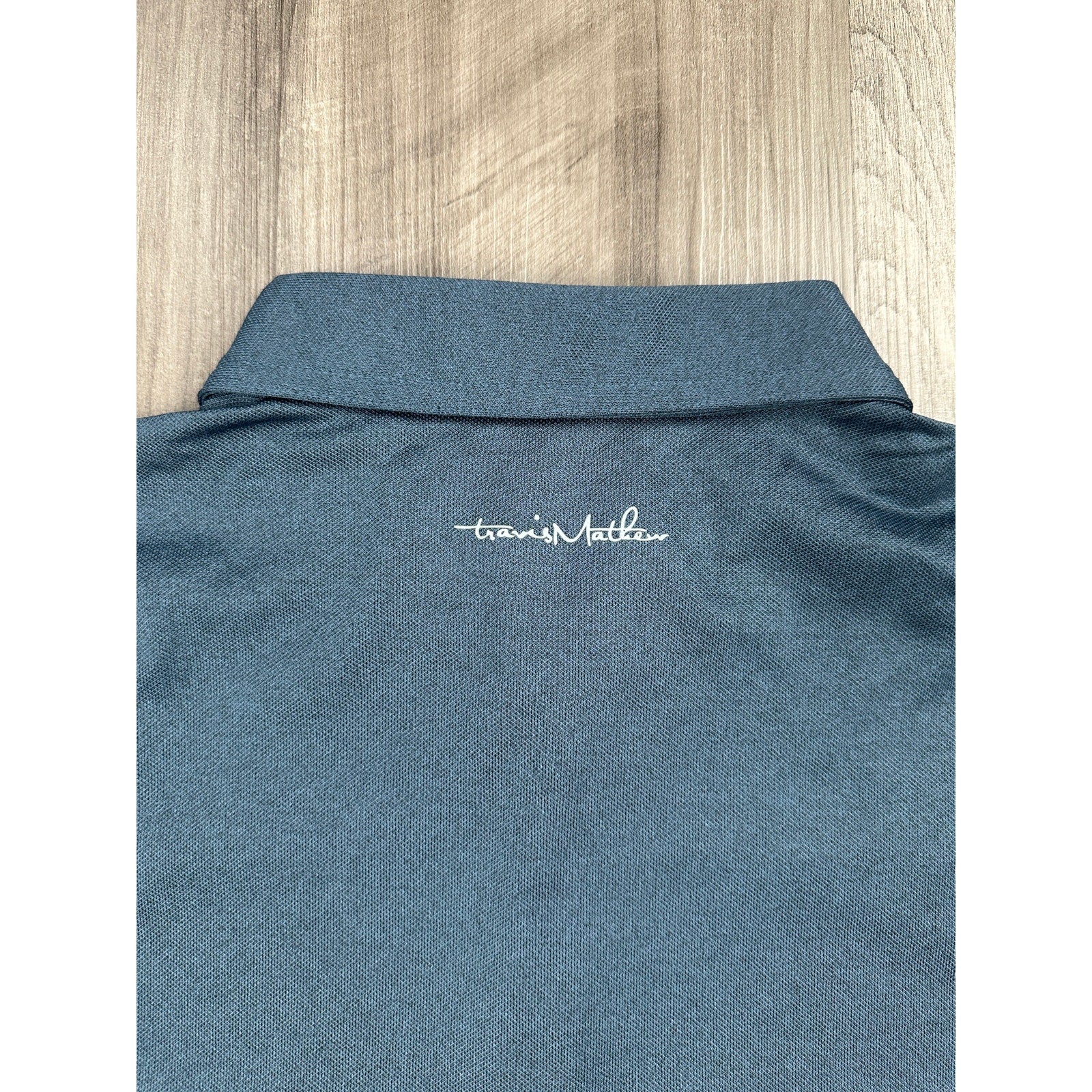 Travis Mathew Good Good Acropolis Golf Polo in Mood Indigo Vintage — Size Medium