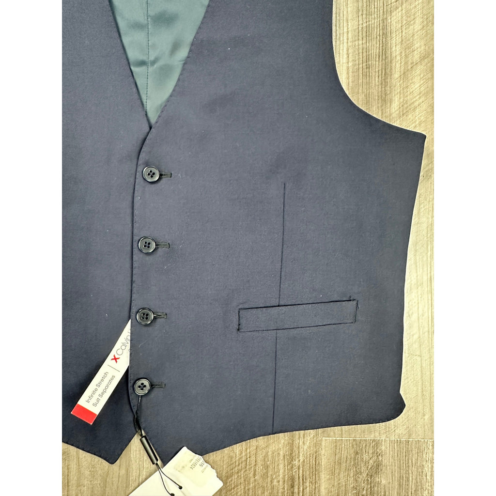 Calvin Klein X Slim Fit Infinite Stretch Vest in Navy — Size Medium