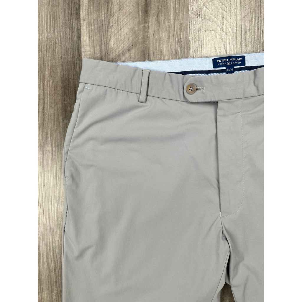 Peter Millar Stealth Performance Trouser Pants in Gale Gray — Size 36x32 // Preowned