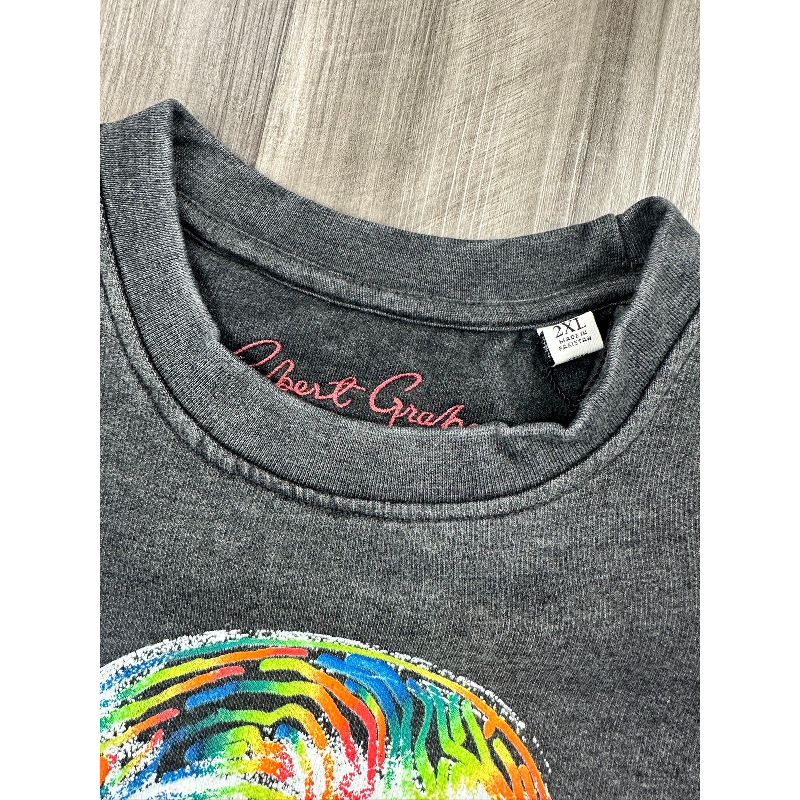 Robert Graham Neon Bones Graphic Long Sleeve Sweatshirt in Charcoal — Size 2XL