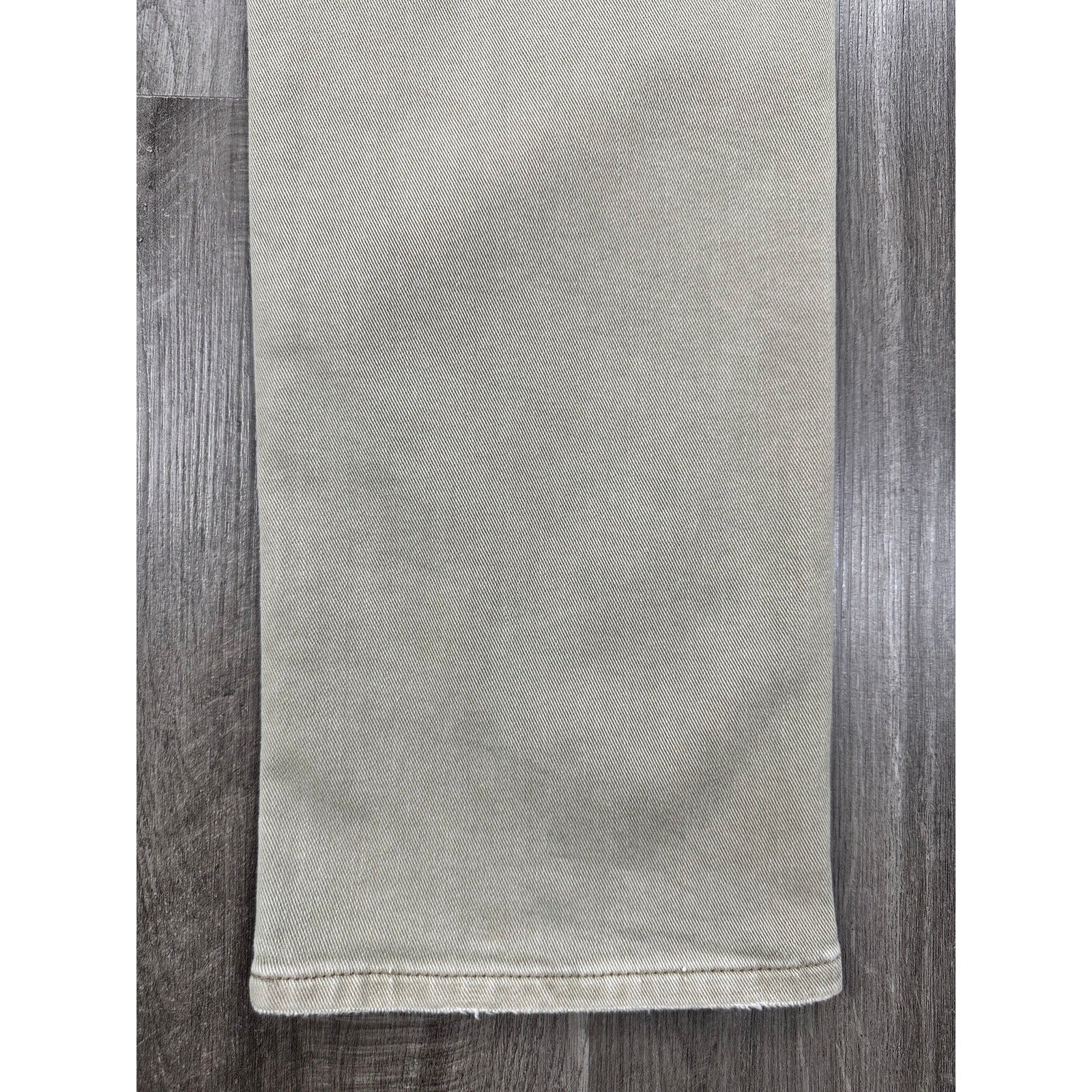 AG Adriano Goldschmied Denim Everett Slim Straight Jean in Beige Khaki — Size 36x32 // Preowned