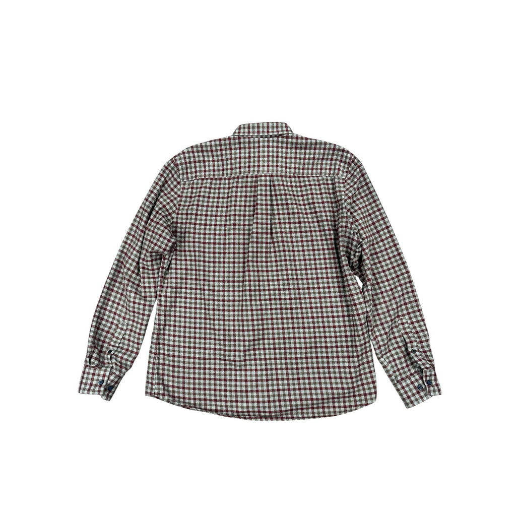 Johnnie-O Dickens Hangin' Out Flannel Checkered Long Sleeve Button Down in Malibu Red — Size Medium // Preowned