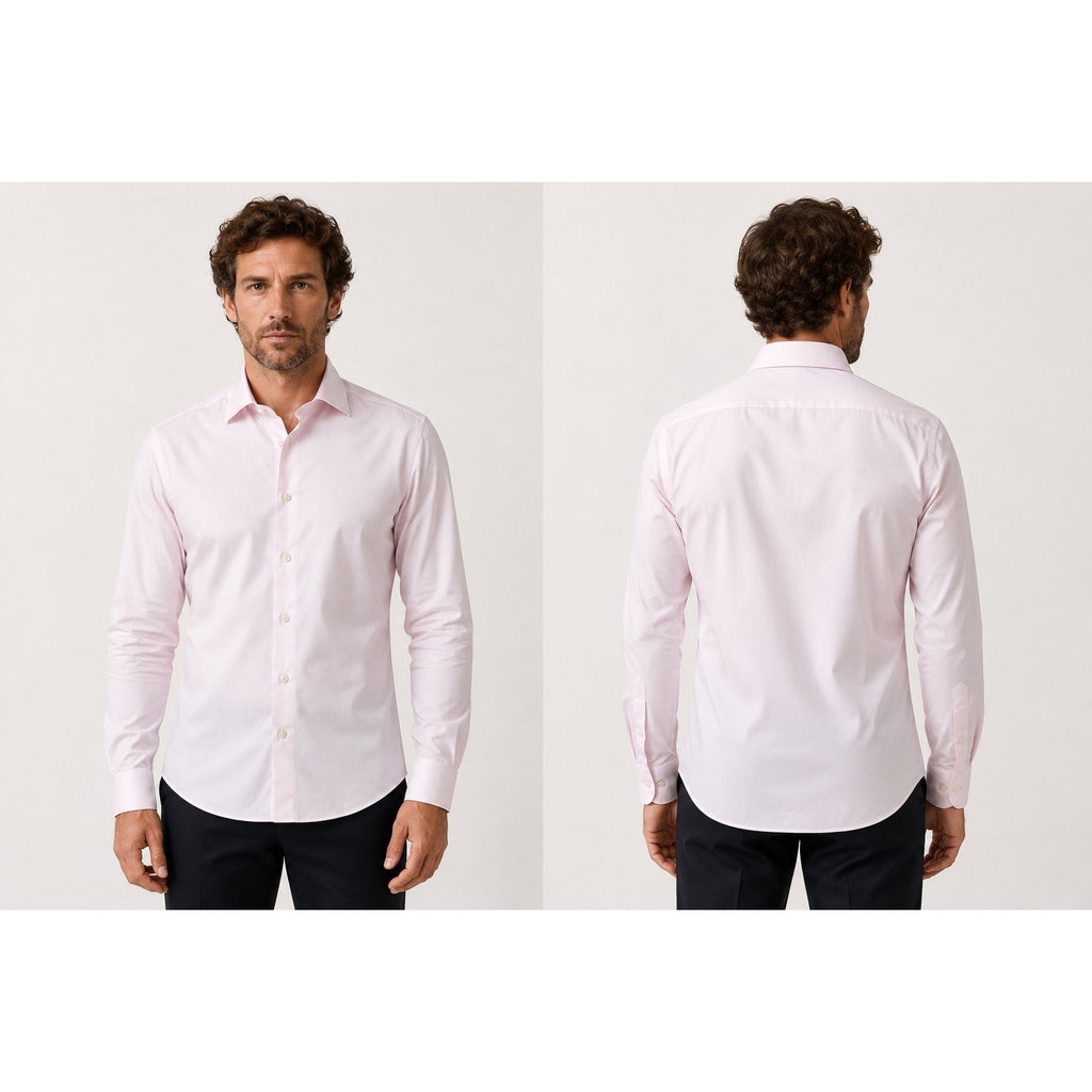 Suitsupply Traveller Slim Fit Long Sleeve Button Down in Pink — Size Medium // Preowned