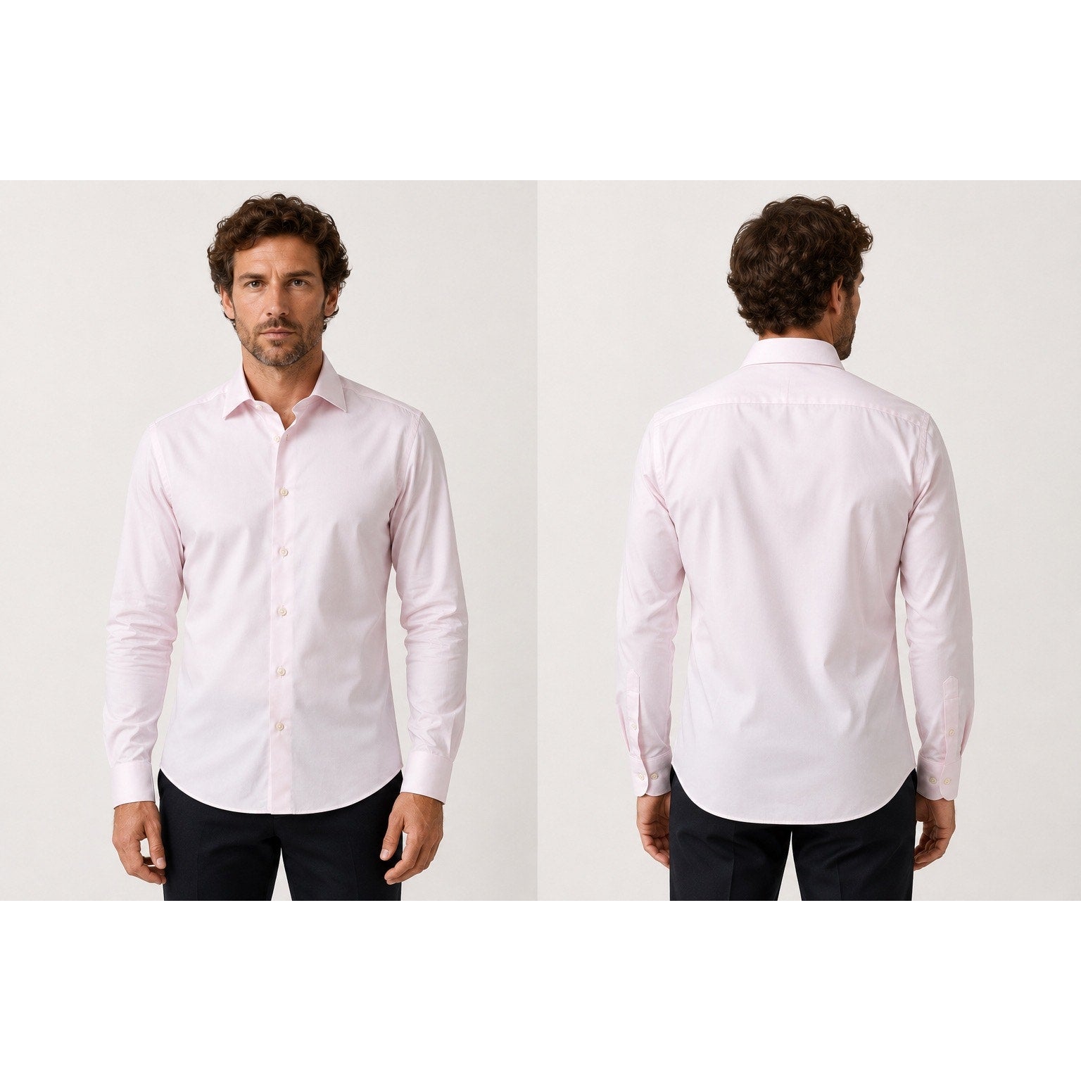 Suitsupply Traveller Slim Fit Long Sleeve Button Down in Pink — Size Medium // Preowned