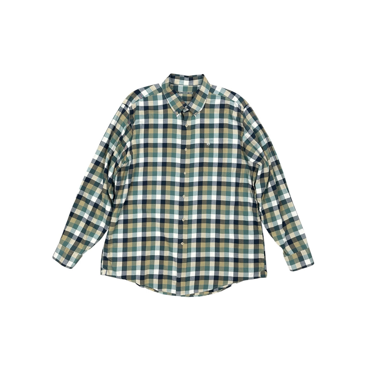 Southern Tide Haywood Checkered Brushed Intercoastal Long Sleeve Button Down Shirt — Size XL // Preowned