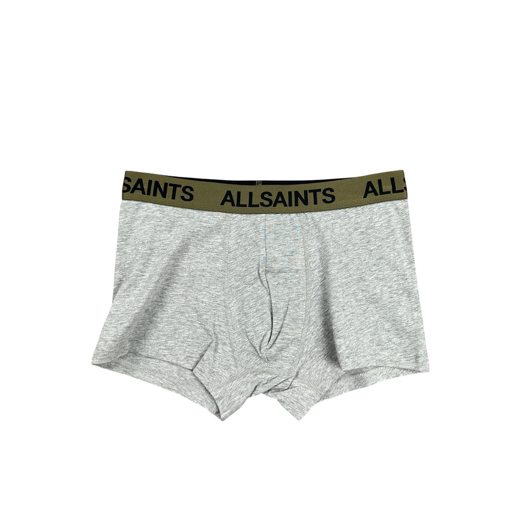 All Saints Underground Organic Cotton 4-Way Stretch Trunk 3-Pack in Sport Grey — Size Small