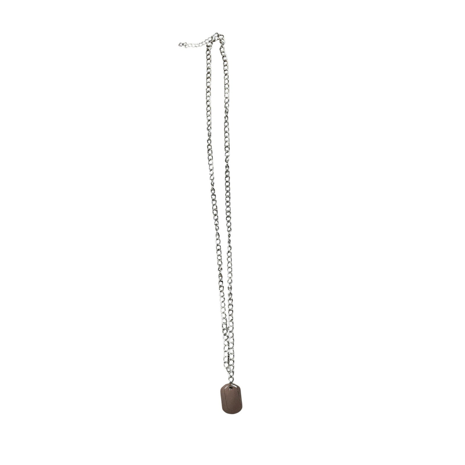 Andrew Christian Dog Tag Necklace in Silver — One Size