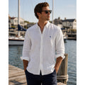 Polo Ralph Lauren Linen Classic Fit Long Sleeve Button Down in White Ivory — Size 3XB