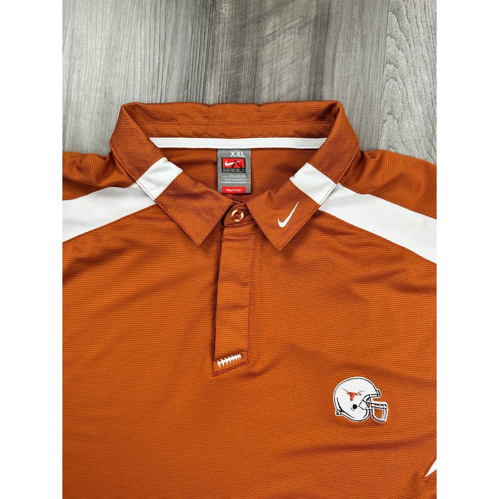 Nike Texas Longhorns Team Fit Dri-FIT Golf Polo in Burnt Orange — Size 2XL // Preowned