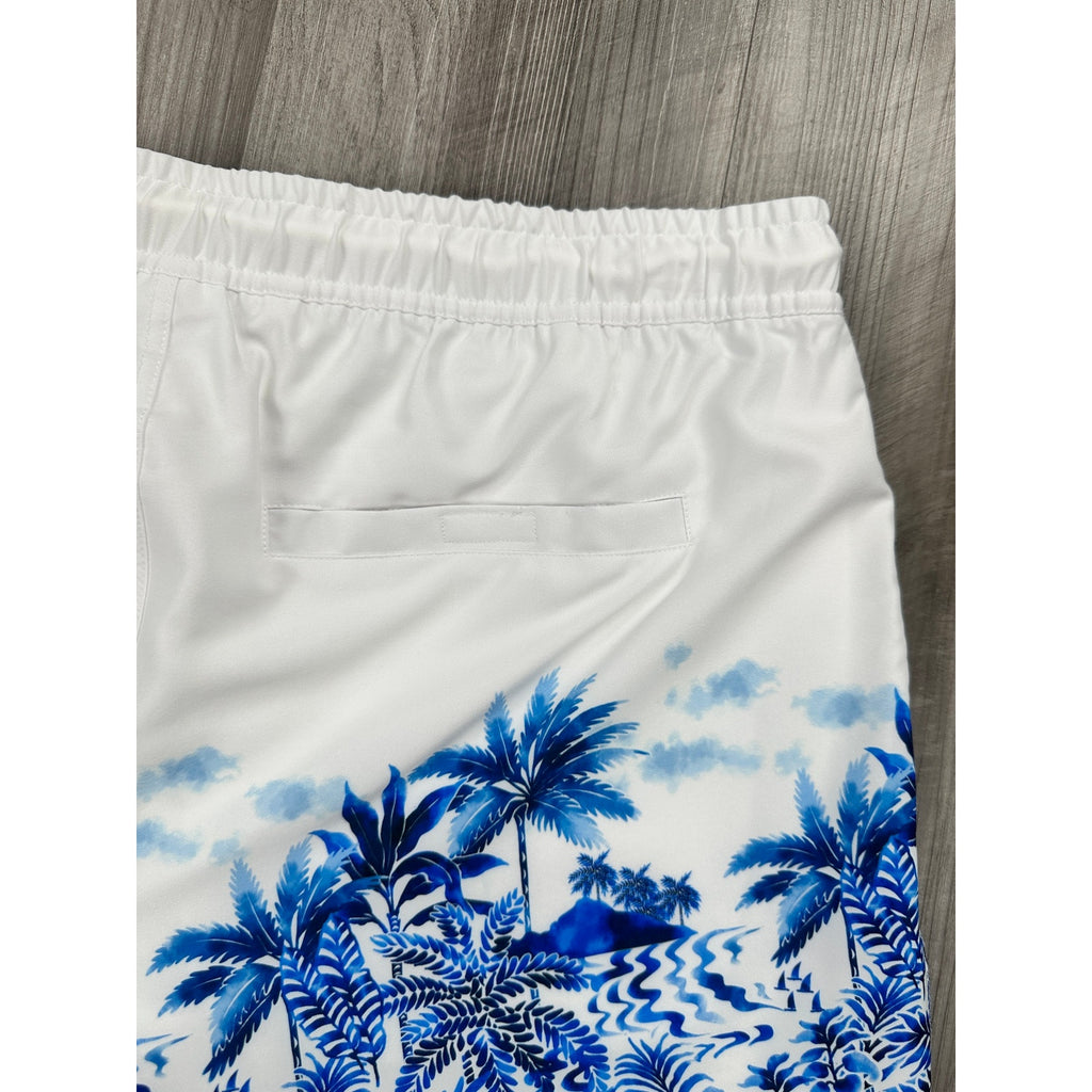 Robert Graham Tropical Palms Swim Trunks Riviera — Size Large
