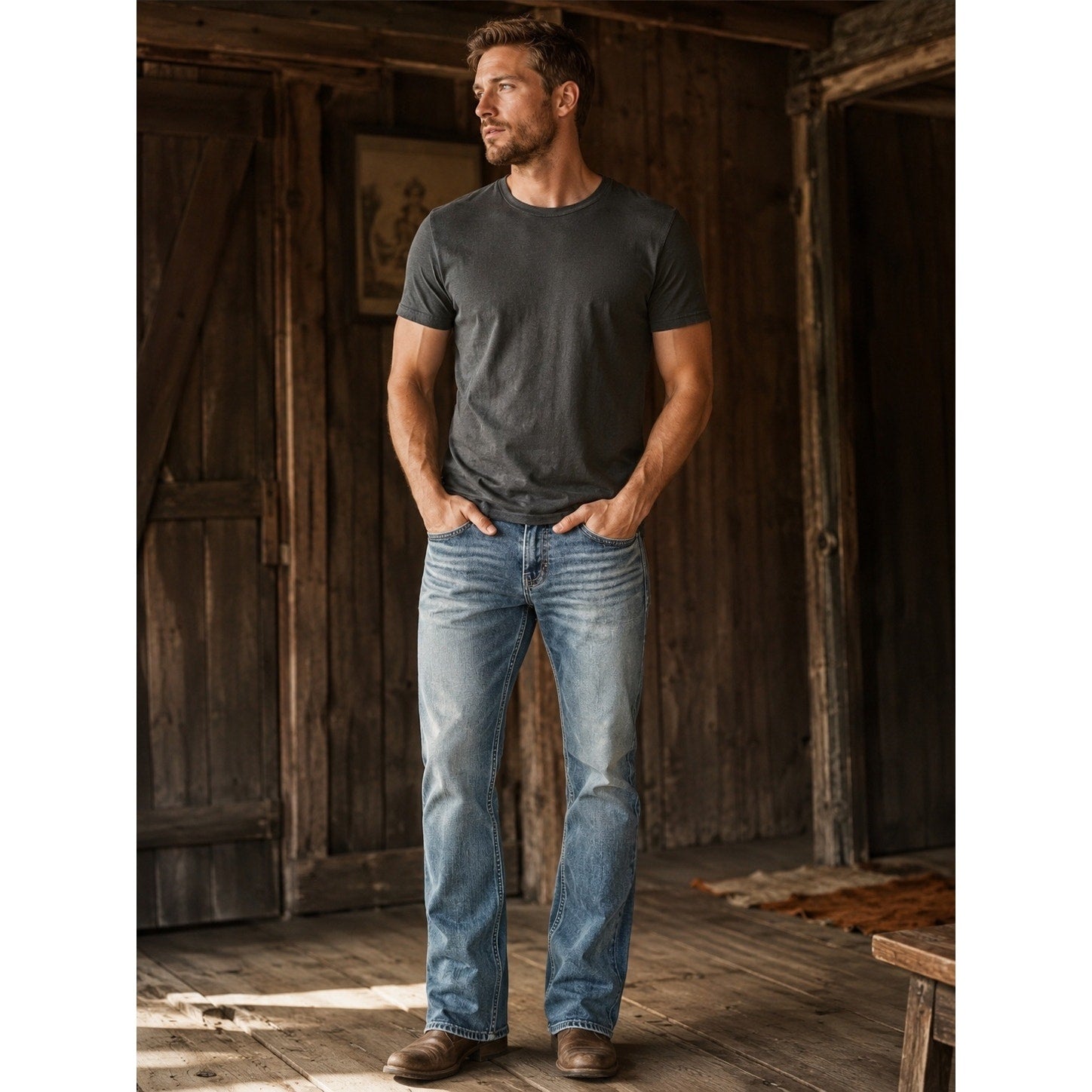 BKE Aiden Boot Cut Stretch Jean in Texel Blue — Size 30x32 // Preowned