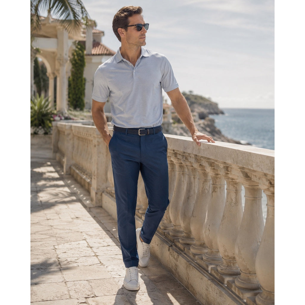 Peter Millar Surge Performance Tailored Fit Trouser Pants in Navy — Size 36x30 // Preowned