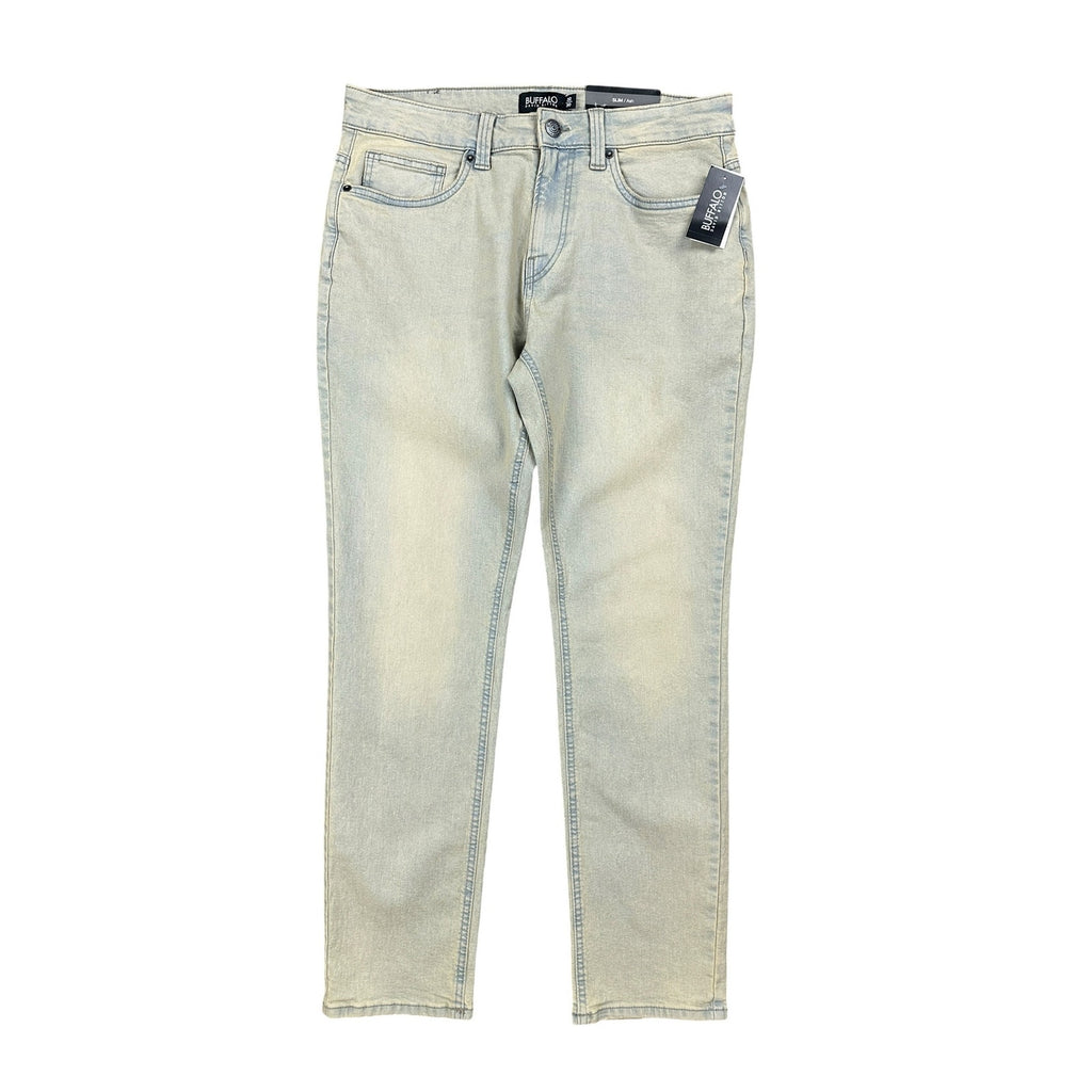 Buffalo David Bitton Ash Slim Stretch Jeans in Dirty and Blasted — Size 32x30