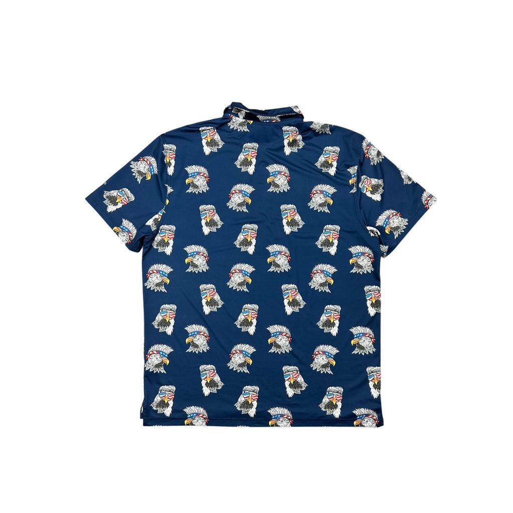 Chubbies The Bird Eye Blind USA Performance Polo in Navy — Size XL // Preowned