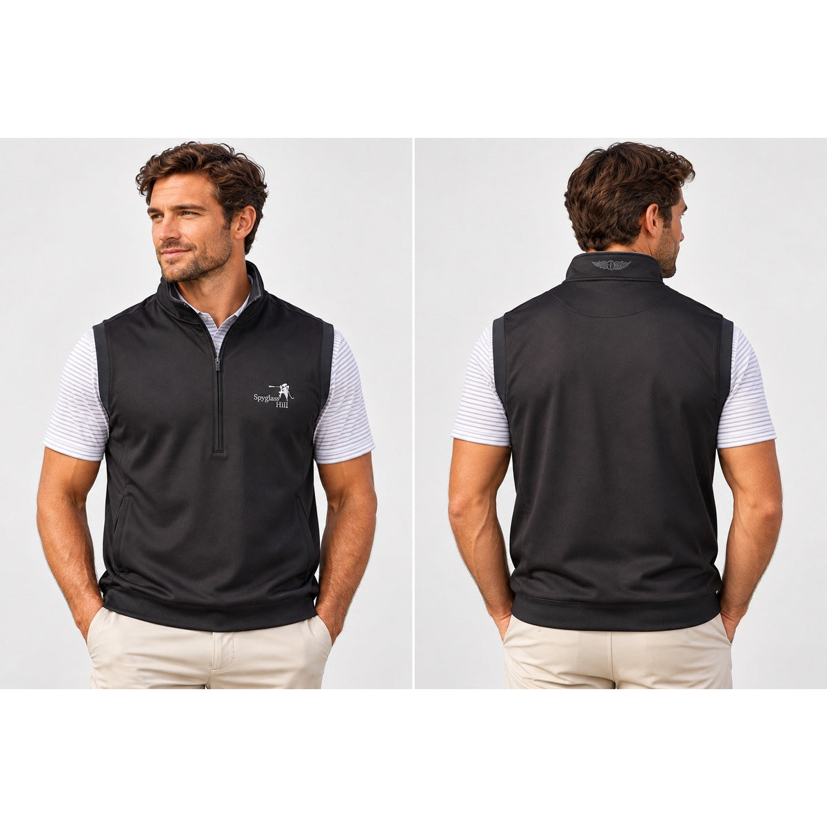 Straight Down Spyglass Hill Performance Golf Vest — Size Large // Preowned