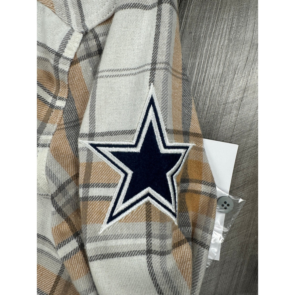 Fanatics NFL x Darius Rucker Dallas Cowboys Flannel Plaid Long Sleeve Button Down Shirt — Size Small