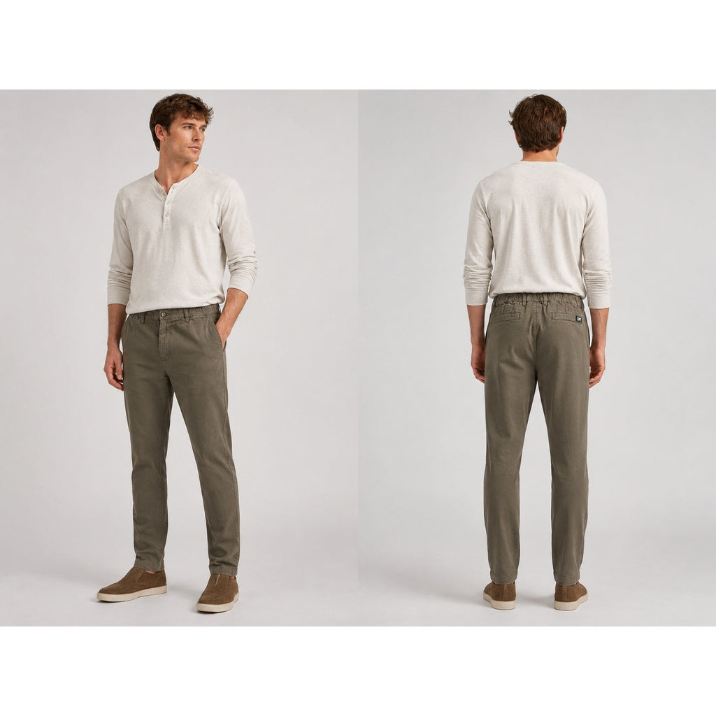 Cove Slim Straight Stretch Chino Pants in Brown — Size 34 // Preowned