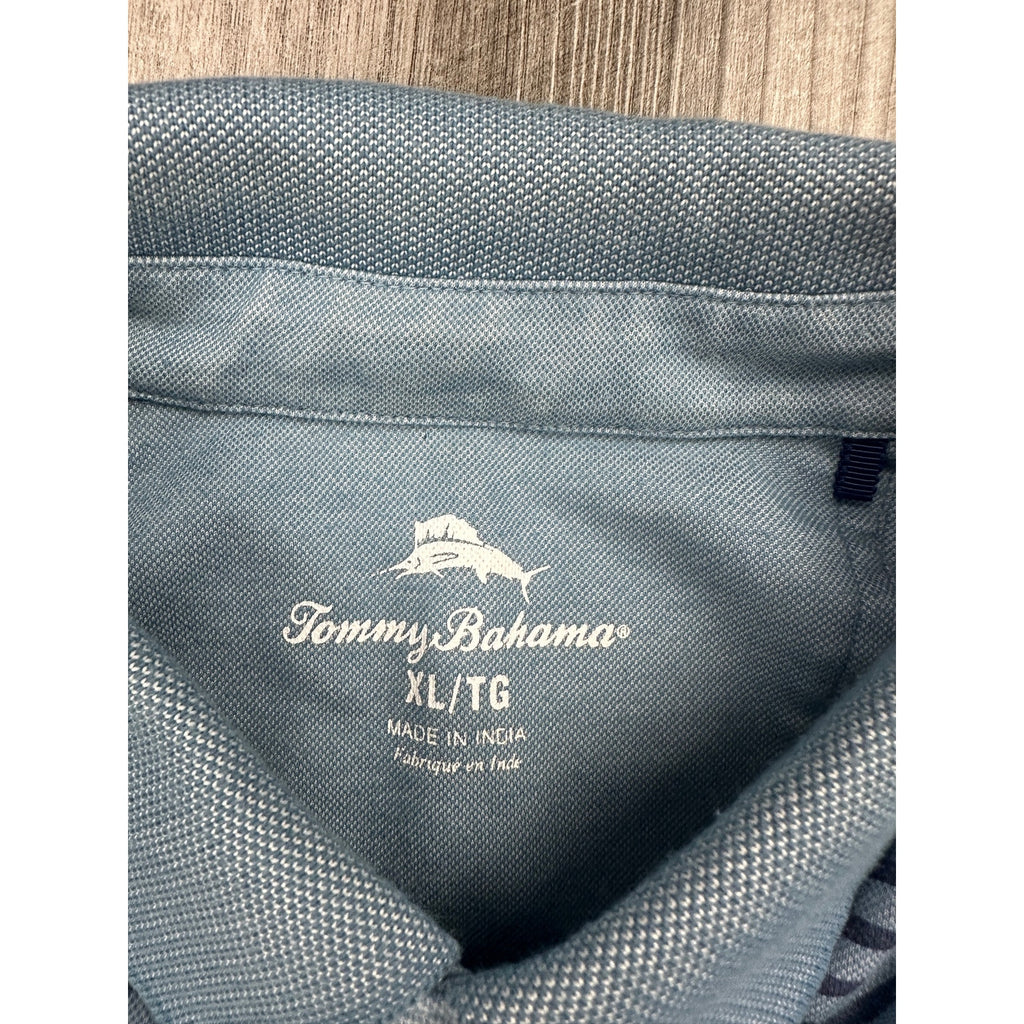 Tommy Bahama Supima Cotton Moisture Wicking Striped Pique Short Sleeve Polo — Size XL // Preowned