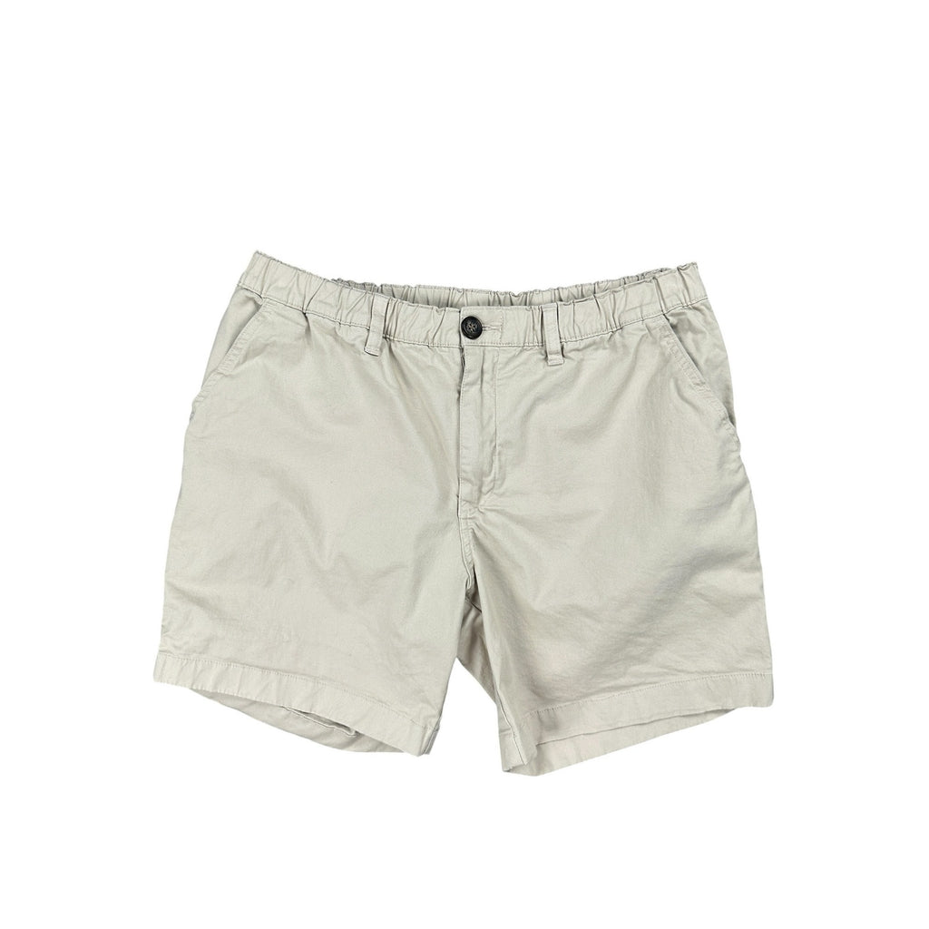 Chubbies 7-Inch Regular Fit Elastic Waist Chino Shorts in Khaki — Size Large // Preowned