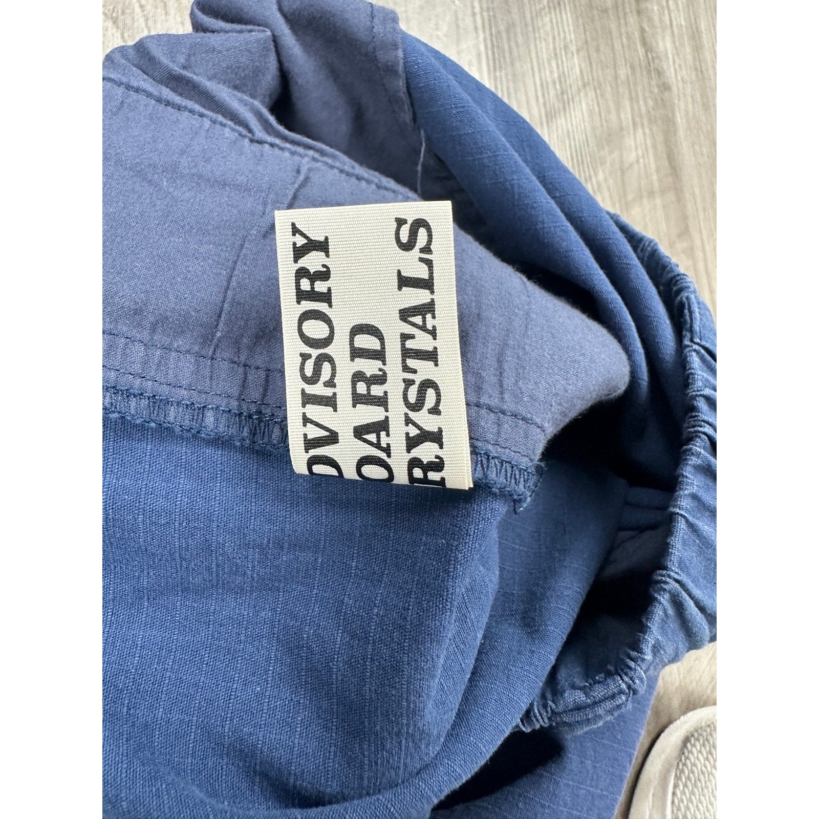 Advisory Board Crystals Ripstop Belted Elastic Waist Pants in Washed Navy — Size Medium // Preowned