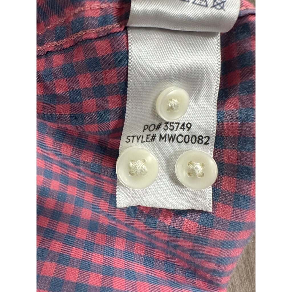 Faherty The Movement Long Sleeve Shirt in Blue Rose Gingham — Size Large // Preowned