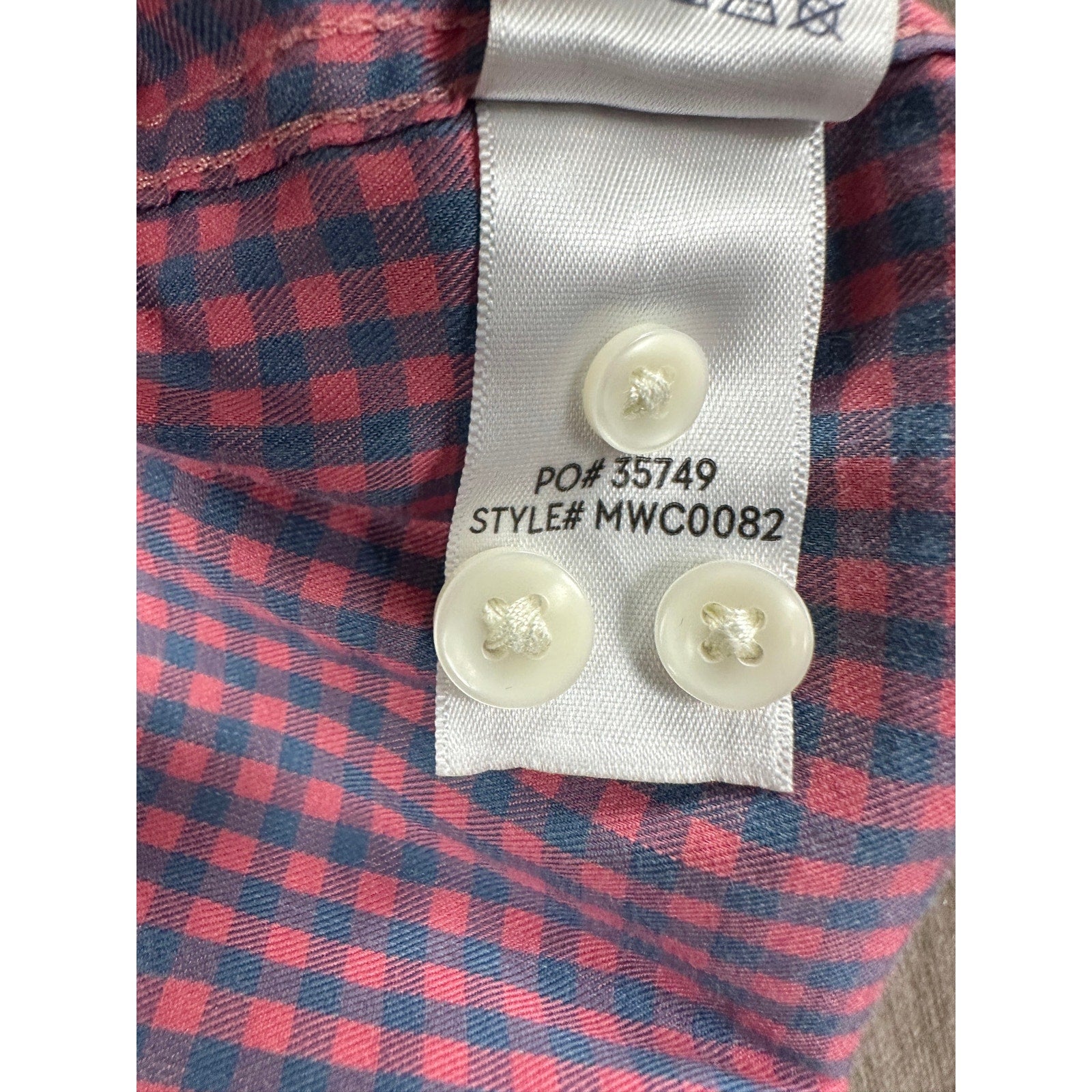 Faherty The Movement Long Sleeve Shirt in Blue Rose Gingham — Size Large // Preowned