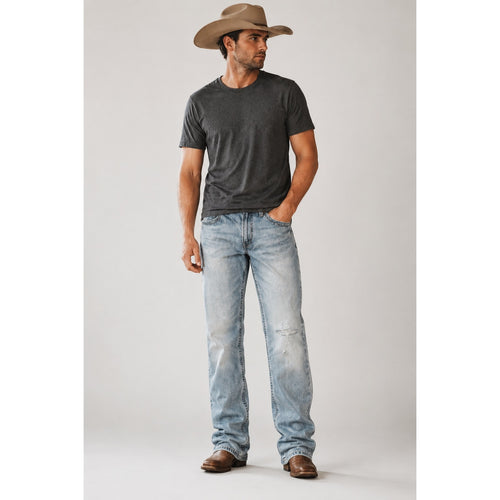 Ariat M5 Straight Gambler Stackable Light Wash Jeans — 34x36