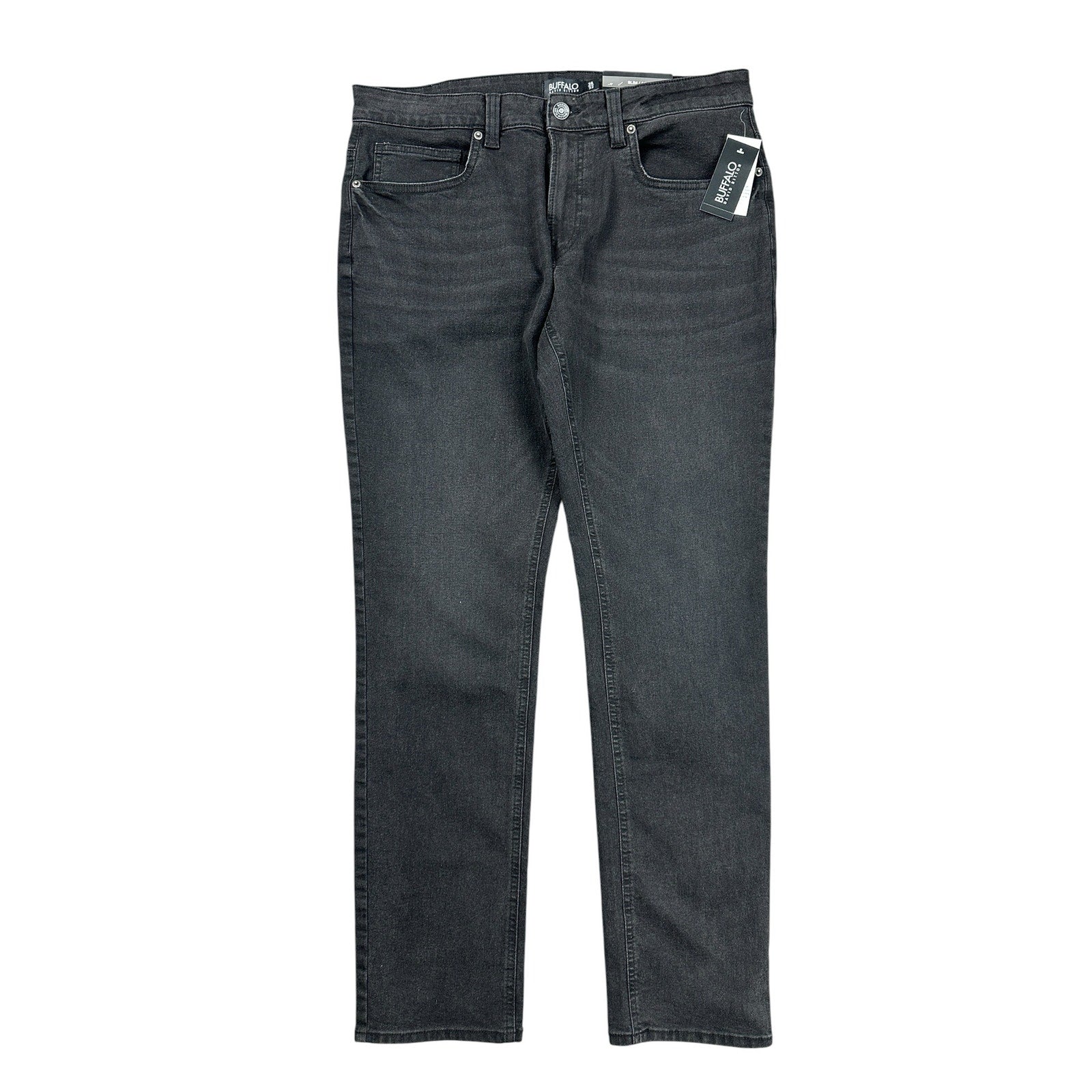 Buffalo David Bitton Ash Slim Stretch Jean in Black Sanded — Size 36x32