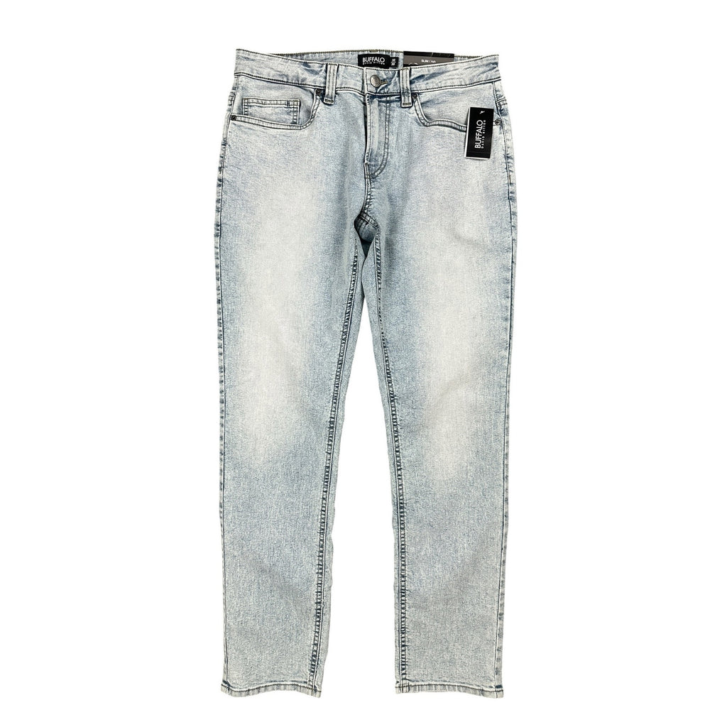 Buffalo David Bitton Ash Slim Fit Stretch Jean in Bleached and Blasted — Size 32x30