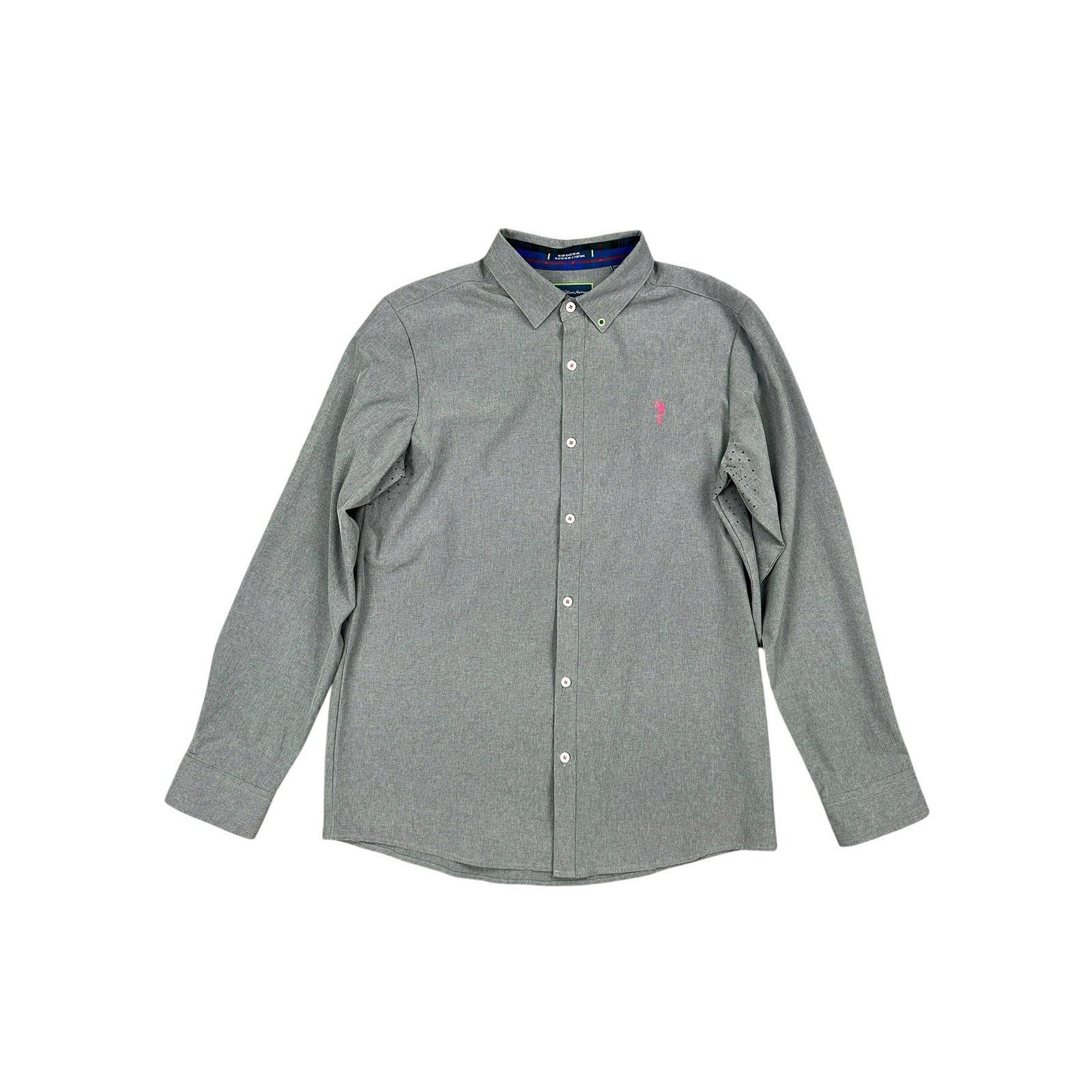 William Murray Performance Golf Long Sleeve Button Down in Gray — Size Small // Preowned