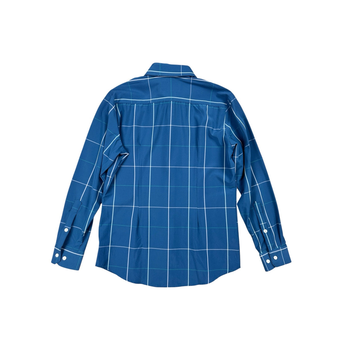 Mizzen+Main Leeward Collection Trim Fit Windowpane Long Sleeve Button Down Shirt — Size Medium // Preowned