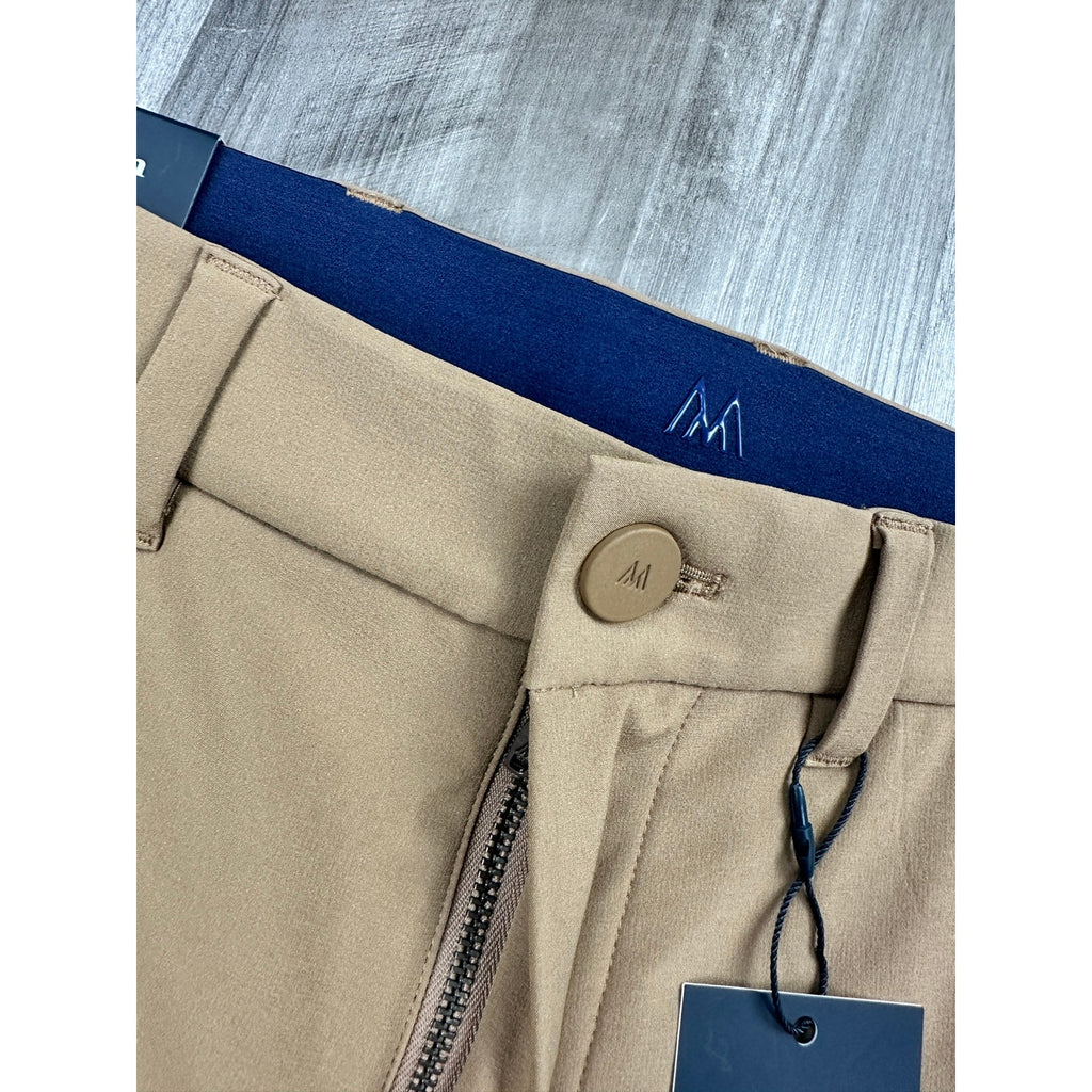 Mizzen+Main Helmsman Performance Slim Fit Chino Pants in Mocha — Size 30x30