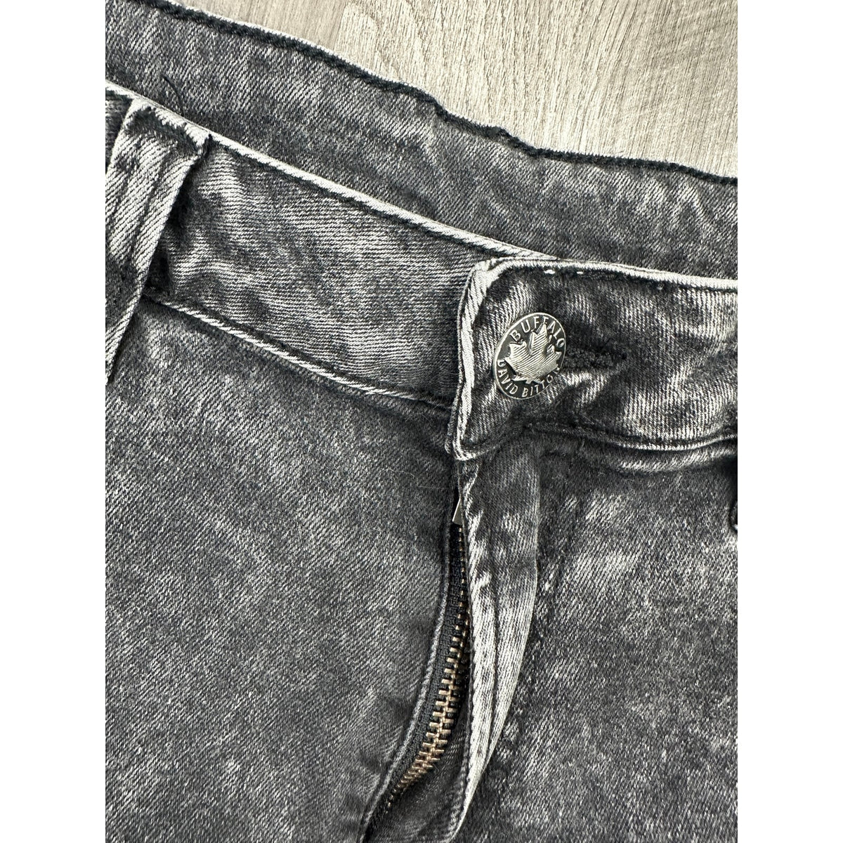 Buffalo David Bitton Slim Ash Black Story Jeans — Size 33x32