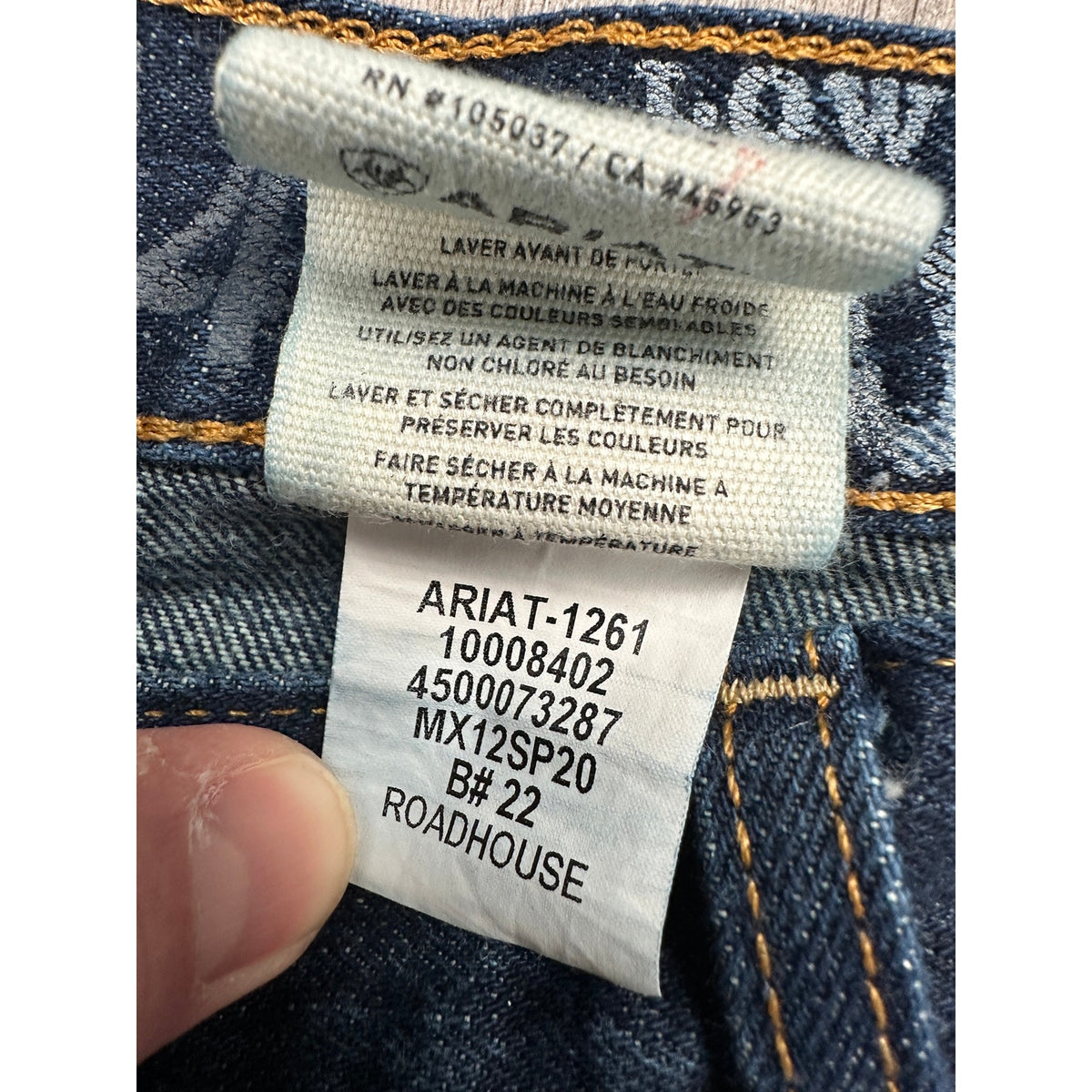 Ariat M4 Legacy Low Rise Boot Cut Roadhouse Jeans — Size 44x32 // Preowned