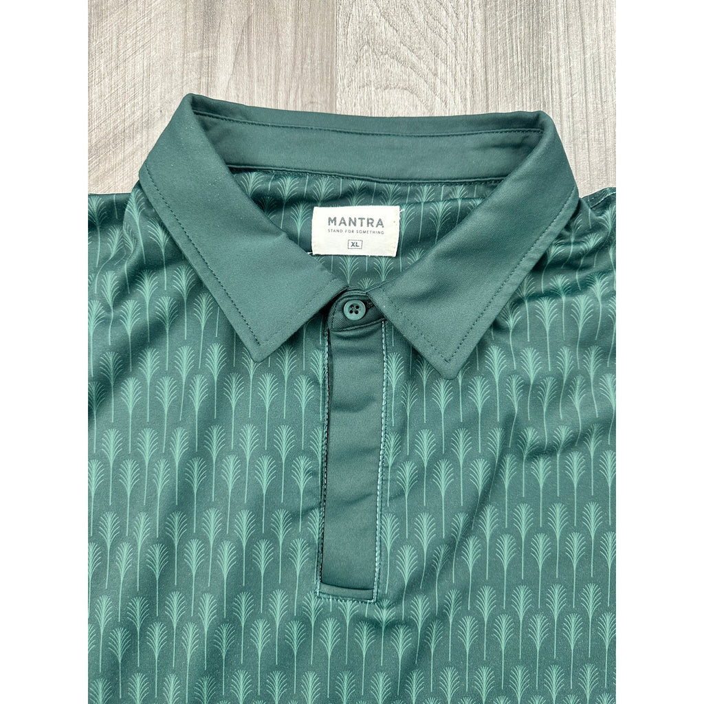 Mantra Catalyst Point Collar Golf Polo in Green — Size XL // Preowned
