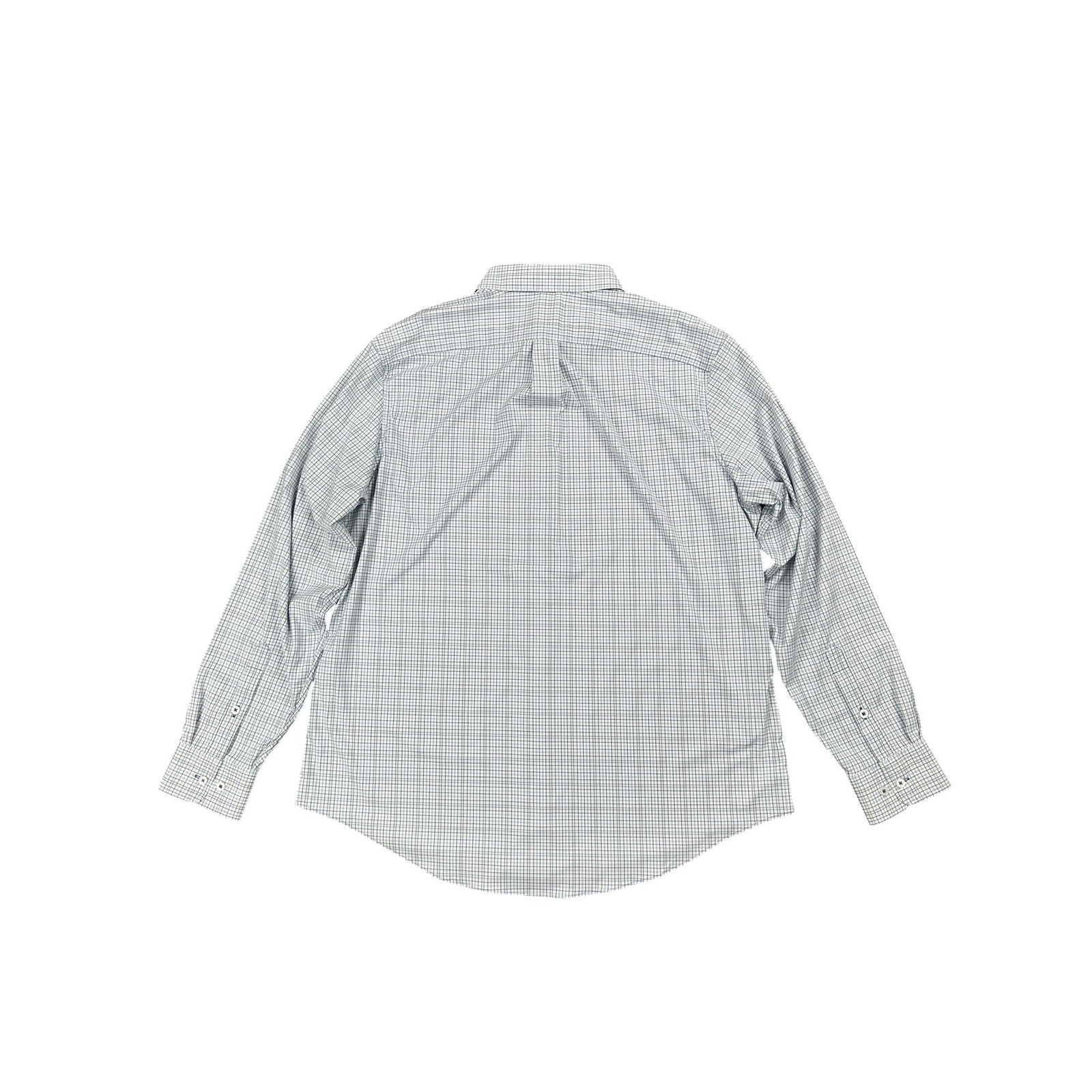 Genteal Club Collection Performance Sport Shirt Long Sleeve Button Down in Ether Plaid — Size XL