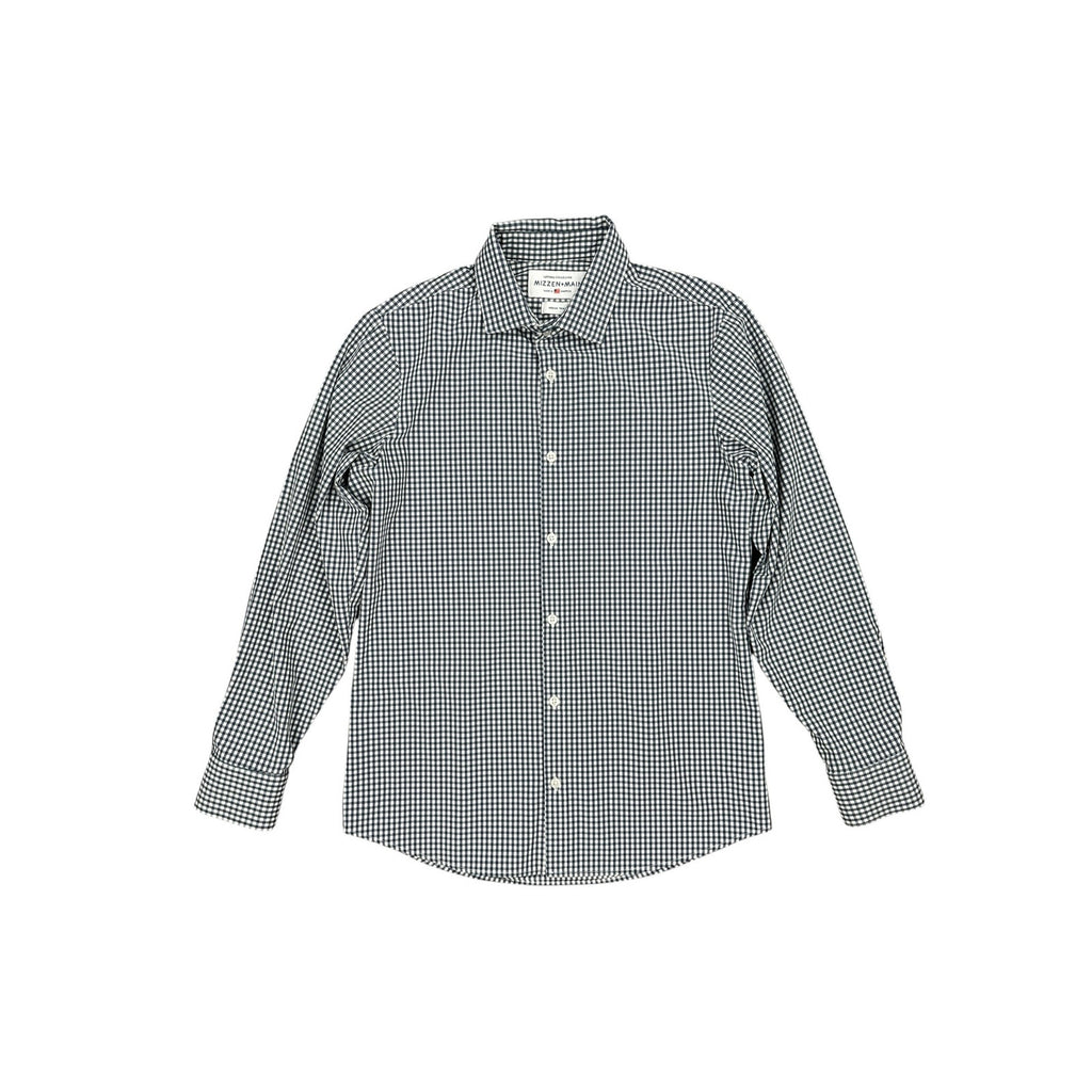 Mizzen+Main Leeward Performance Trim Fit Checkered Long Sleeve Button Down Shirt — Size Medium // Preowned